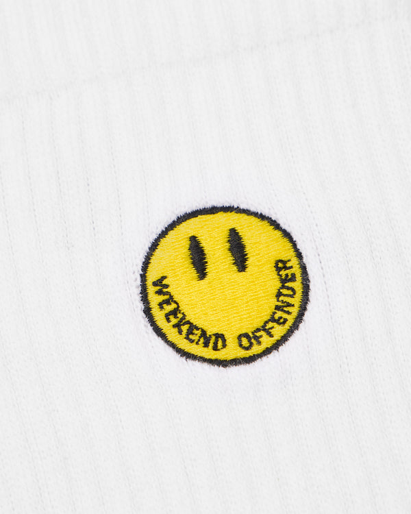 Smiley Sports Socks White