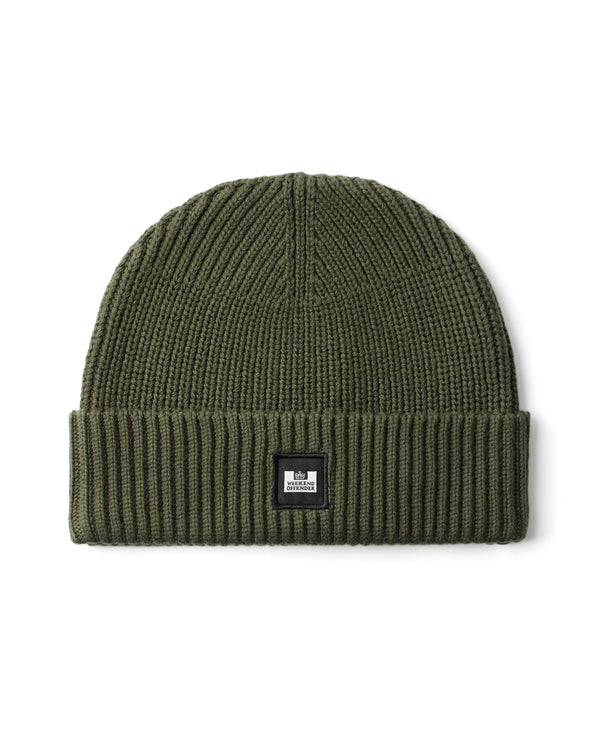 Kettama Rib Knit Beanie Black Forest Green