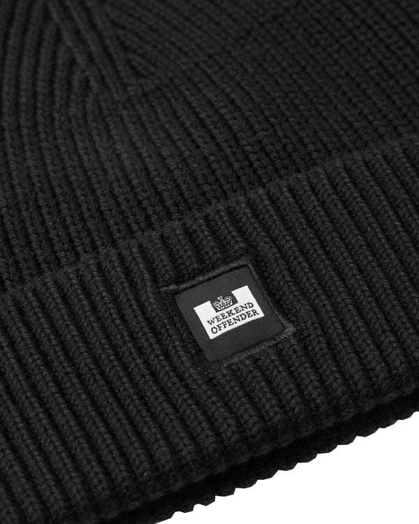 Kettama Rib Knit Beanie Black