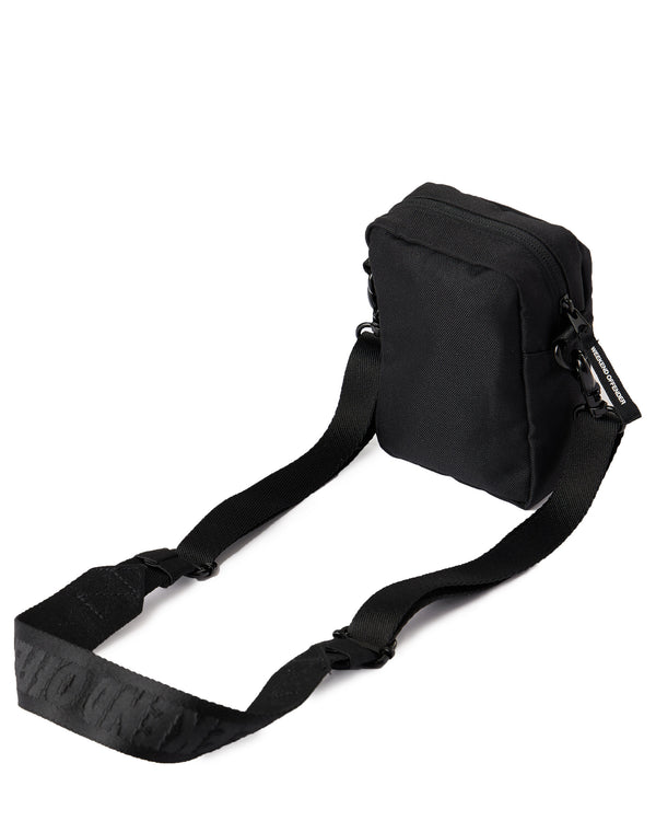 Piccola borsa a tracolla nera Ripstop