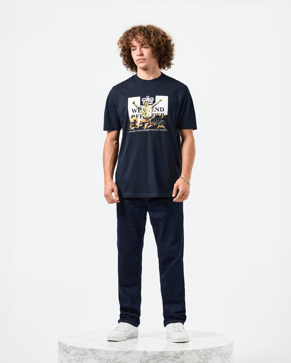 Leo Gregory – T-Shirt mit Grafik, Marineblau