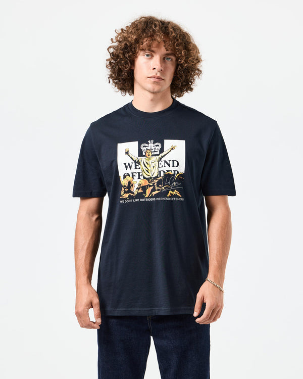 Leo Gregory – T-Shirt mit Grafik, Marineblau
