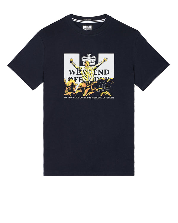 Leo Gregory – T-Shirt mit Grafik, Marineblau