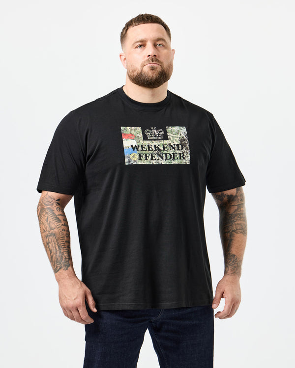 Taglie forti - Maglietta grafica Badman nera