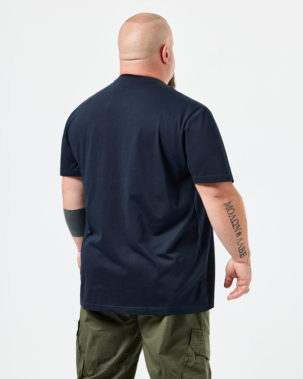 Taglie forti - Maglietta grafica Badman blu navy
