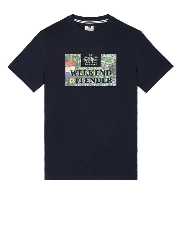 Taglie forti - Maglietta grafica Badman blu navy
