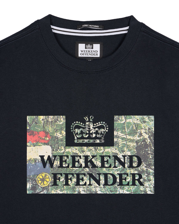 Taglie forti - Maglietta grafica Badman blu navy
