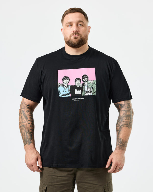 Große Größen - T-Shirt mit Grafik „Diego“ in Schwarz
