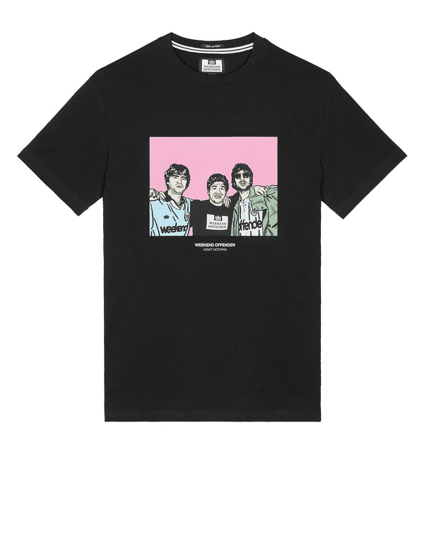 Große Größen - T-Shirt mit Grafik „Diego“ in Schwarz