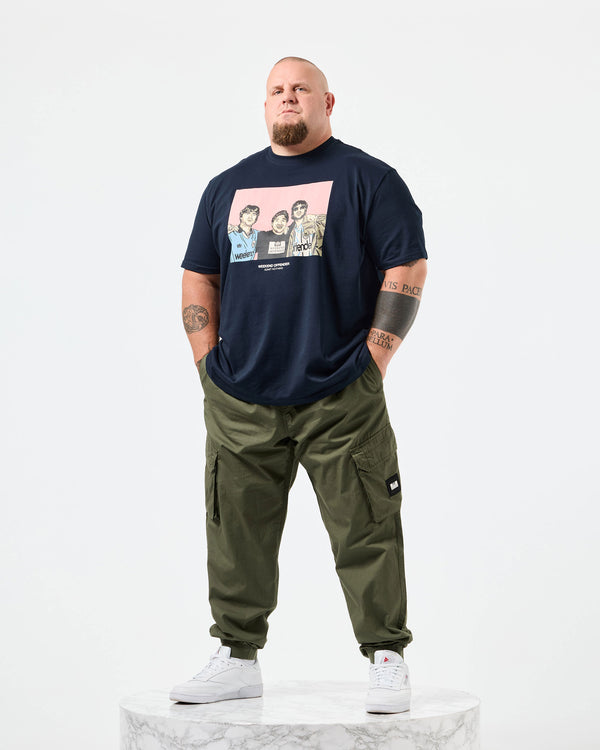 Große Größen - T-Shirt mit Grafik „Diego“ in Marineblau