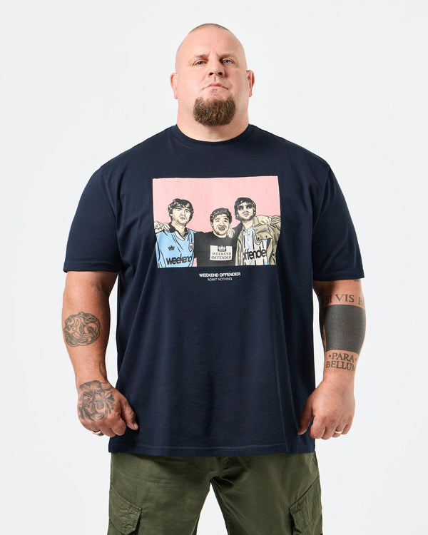 Große Größen - T-Shirt mit Grafik „Diego“ in Marineblau