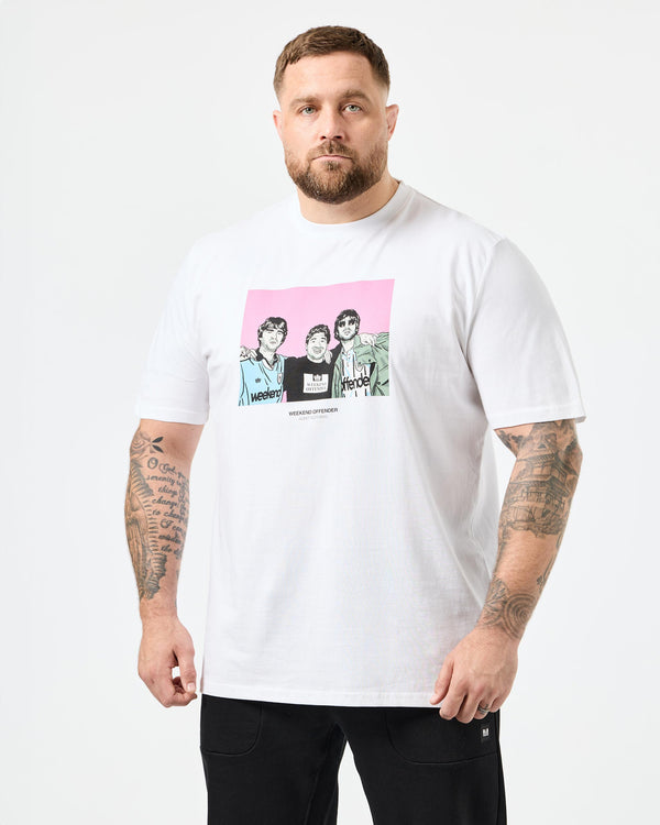 Große Größen - T-Shirt mit Grafik „Diego“ in Weiß