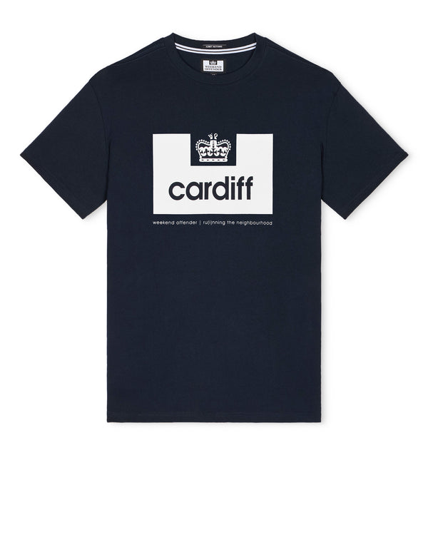City Series 2 Cardiff T-Shirt Marineblau/Weiß