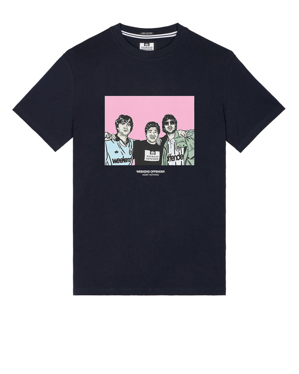 Große Größen - T-Shirt mit Grafik „Diego“ in Marineblau