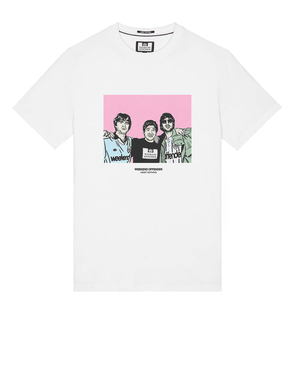 Große Größen - T-Shirt mit Grafik „Diego“ in Weiß