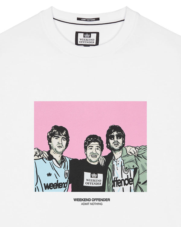 Große Größen - T-Shirt mit Grafik „Diego“ in Weiß