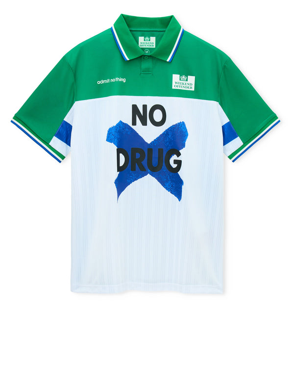 No Drug Fußballtrikot Weiß