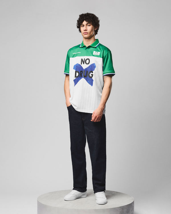 No Drug Fußballtrikot Weiß