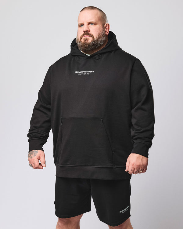 Plus Size - Cobain Hoodie Black/Amazonite Green