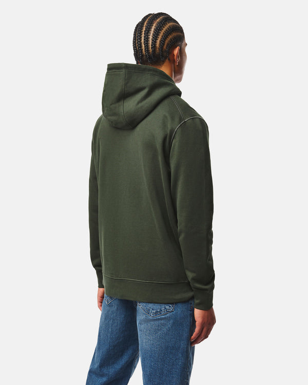 Winton Hoodie Black Forest Green