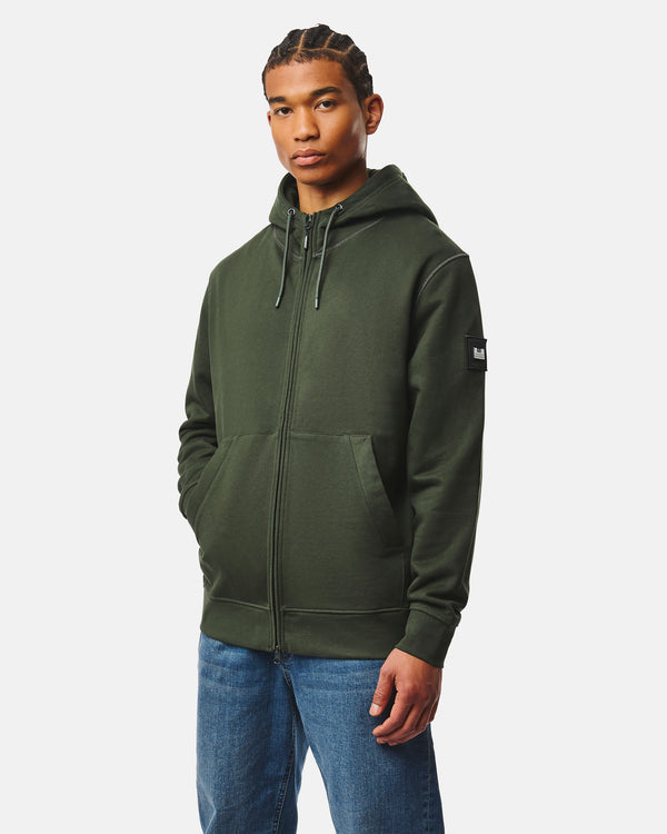 Winton Hoodie Black Forest Green