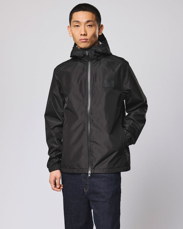 Football + Festivals Waterproof Pack Away Jacket Black