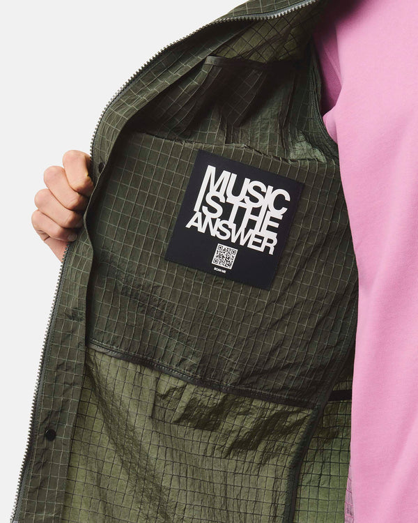 Algiers Longline Mac Black Forest Green