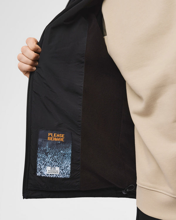 Technician Fleece-gefütterte Jacke Schwarz
