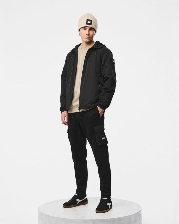 Technician Fleece-gefütterte Jacke Schwarz