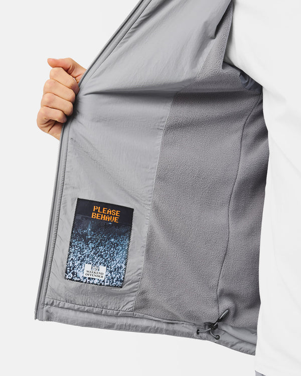 Technician Fleece-gefütterte Jacke Rauchgrau