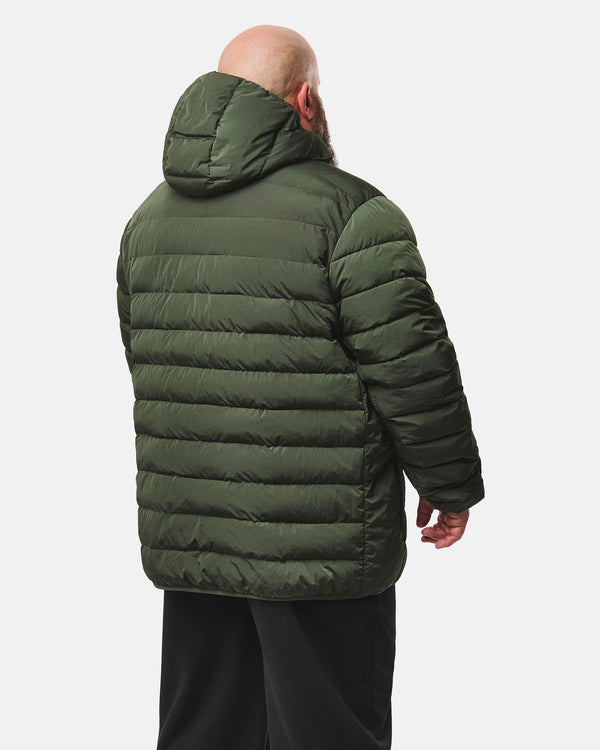 Plus Size - La Guardia Puffer Jacket Black Forest Green