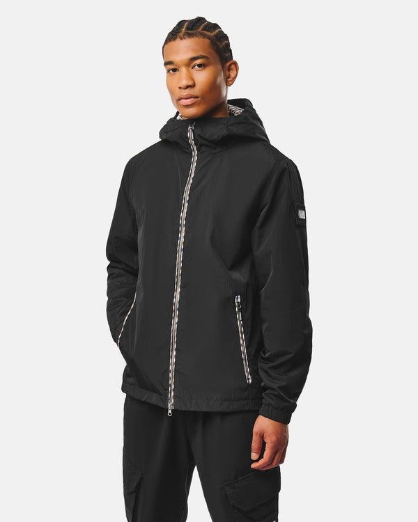 Campania Check Windbreaker Jacket Black