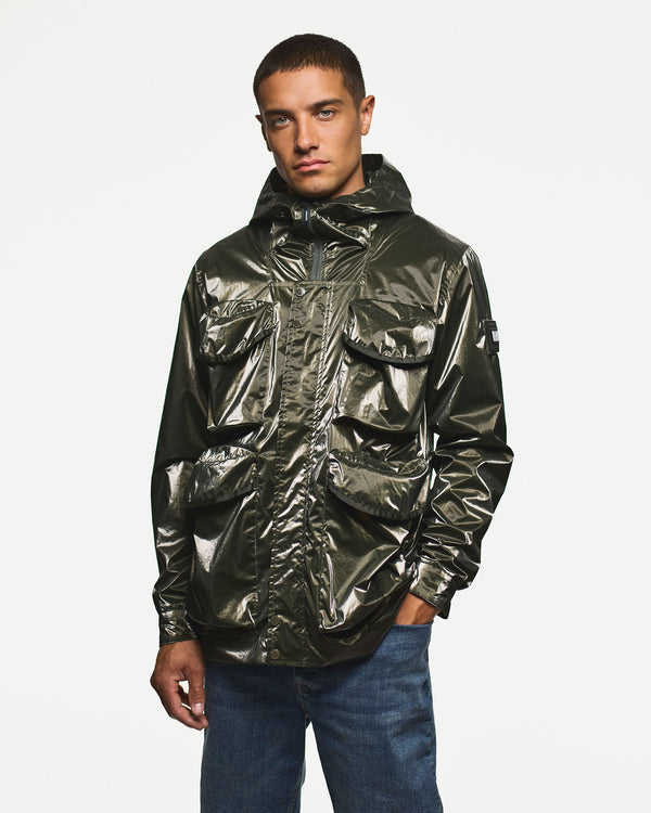Cotoca Fleece Lined Jacket Black Forest Green