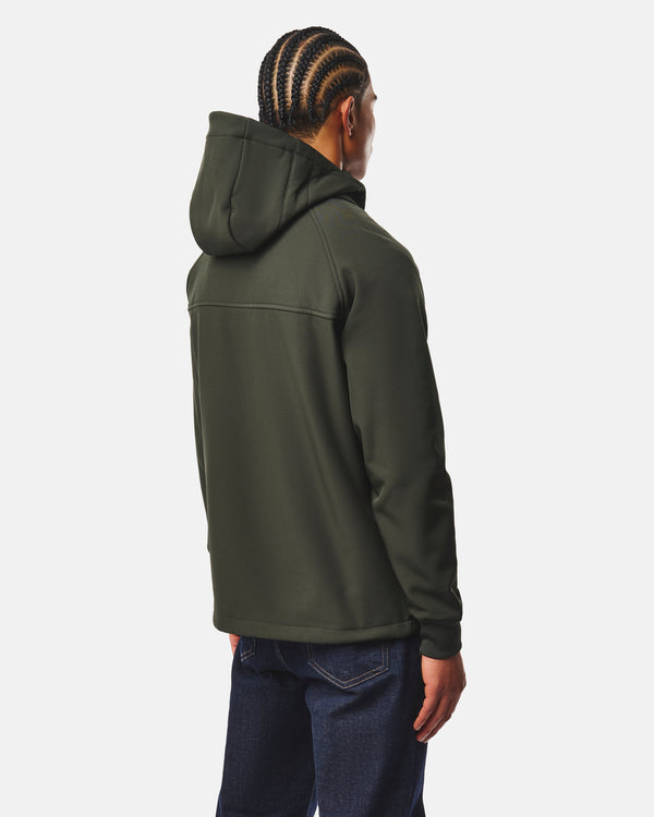 Stipe Softshell Jacket Black Forest Green