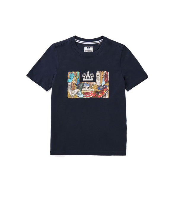 Kids D'arblay Graphic T-Shirt Navy