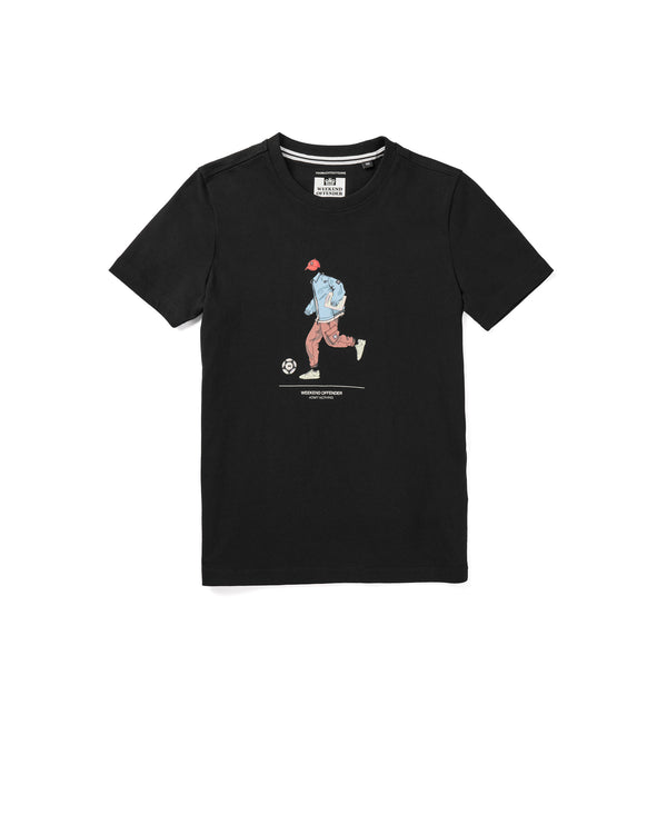 Schwarzes Biskra Grafik-T-Shirt für Kinder