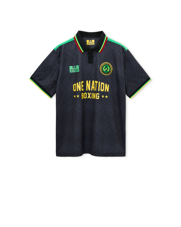 Kids One Nation Football Shirt Black