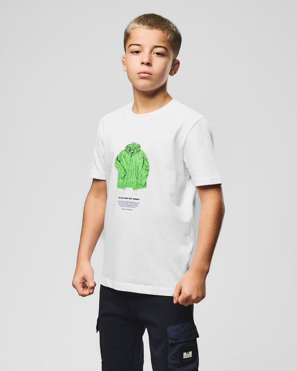 Kids Naz Graphic T-Shirt White