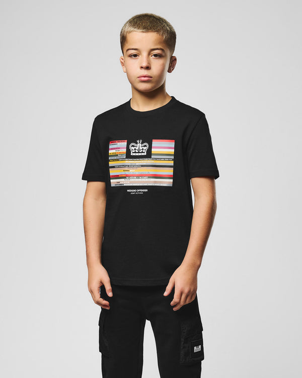 Kids Vinyl Graphic T-Shirt Black