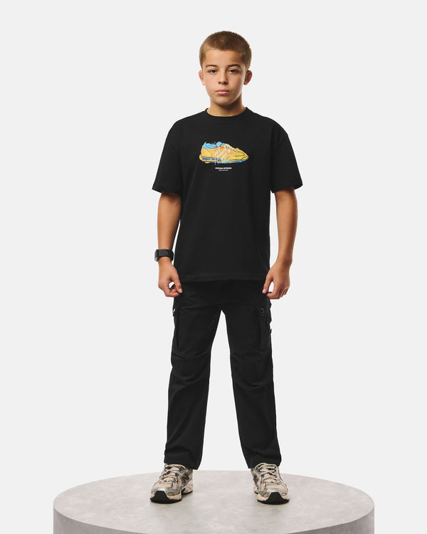 Kinder Adventus Grafik-T-Shirt Schwarz