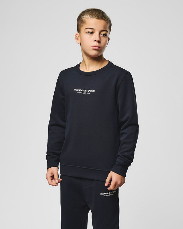 Raval Kinder-Sweatshirt, Marineblau/Weiß