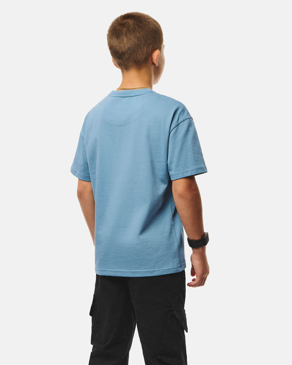 T-shirt Brooklands per bambini blu peruviano