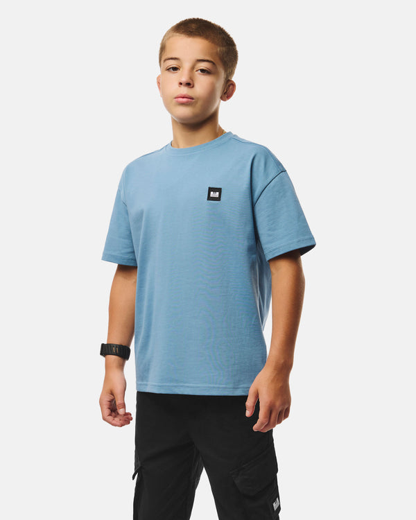 T-shirt Brooklands per bambini blu peruviano
