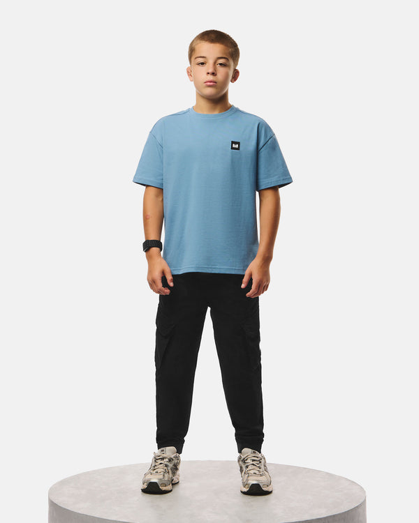 T-shirt Brooklands per bambini blu peruviano