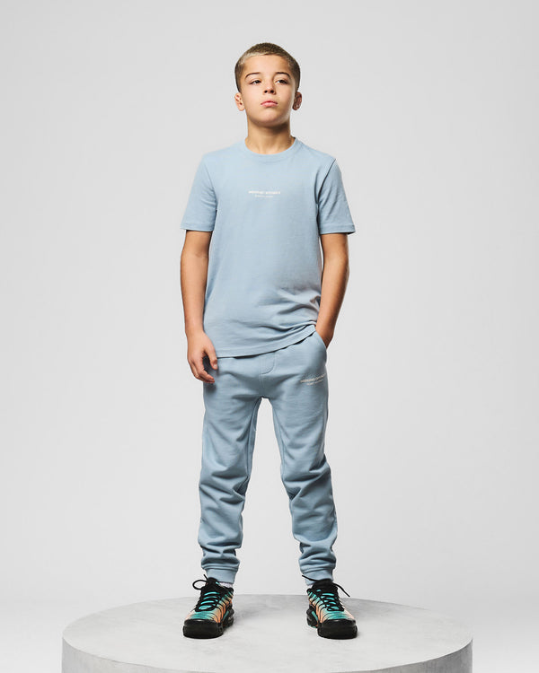 Kids Millergrove T-Shirt Blue Tourmaline/White