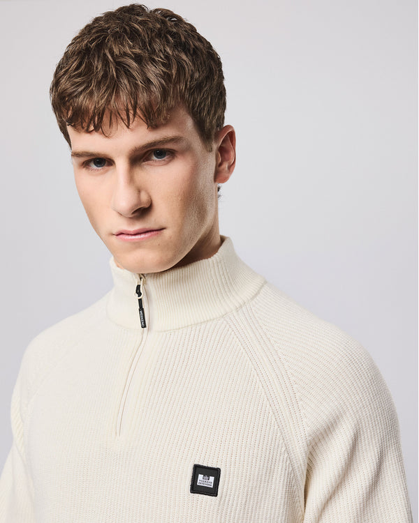Isser Quarter Zip Jumper Ivory