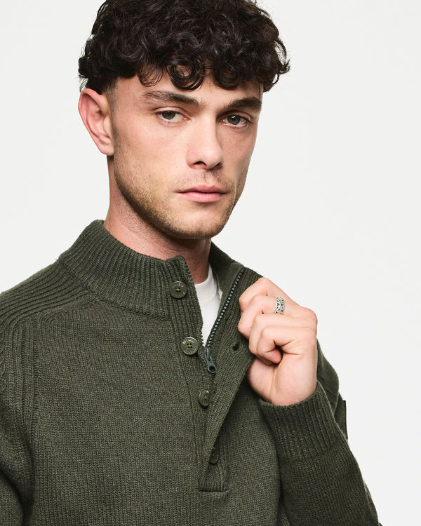 Castillos Wool Jumper Black Forest Green
