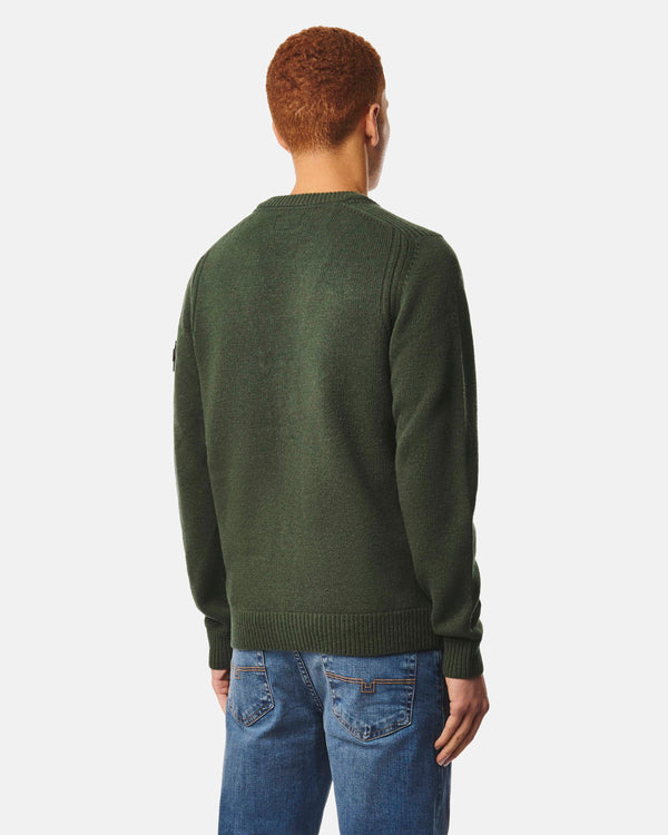 Lauda Wool Cardigan Black Forest Green
