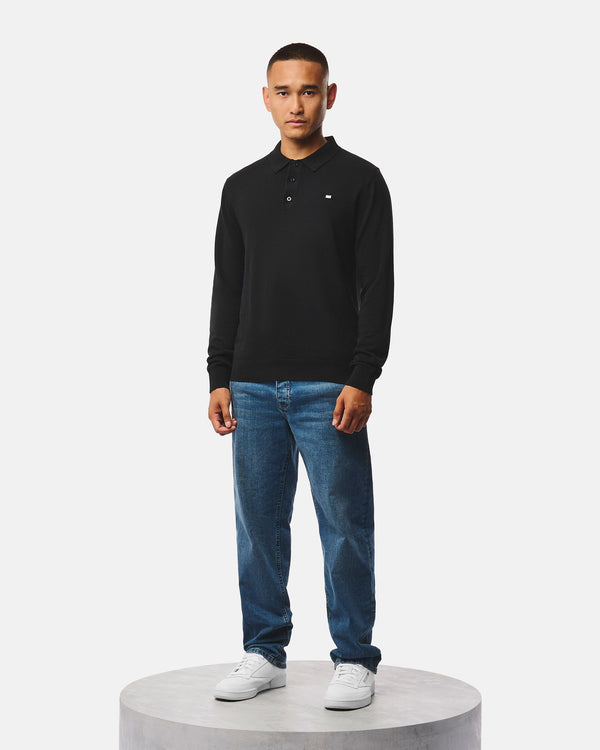 McNamara Knitted Polo Black