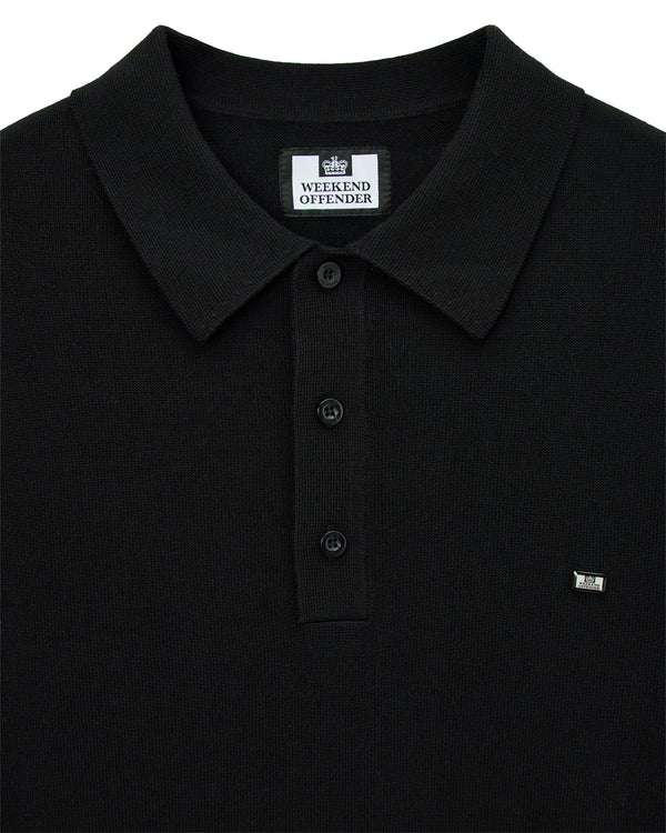 McNamara Knitted Polo Black